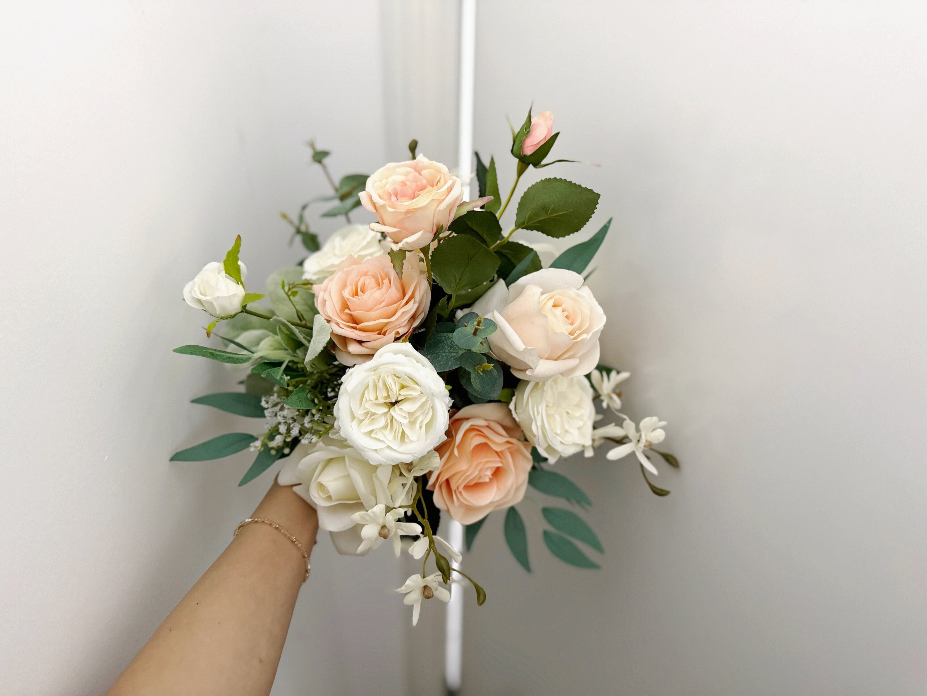 PATIKIL 15 Fiori Artificiali In Chiffon Pesca Con Perle E Strass – Diametro 6 Cm, Per Matrimoni, Bomboniere, Decorazioni Fai Da Te, Spille E Bouquet - 2