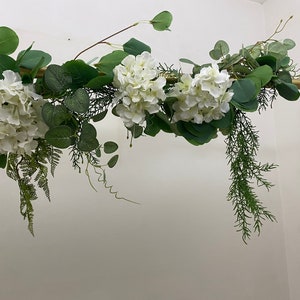 Wedding Arch Garland, Hydrangea Garland for Ceremony Arch, Silk Flower Garland, Artificial Flowers Hangings for Backdrop, Hydrangea Decor image 6