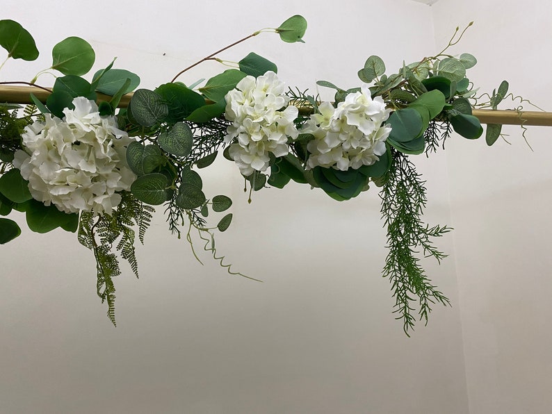 Wedding Arch Garland, Hydrangea Garland for Ceremony Arch, Silk Flower Garland, Artificial Flowers Hangings for Backdrop, Hydrangea Decor image 6