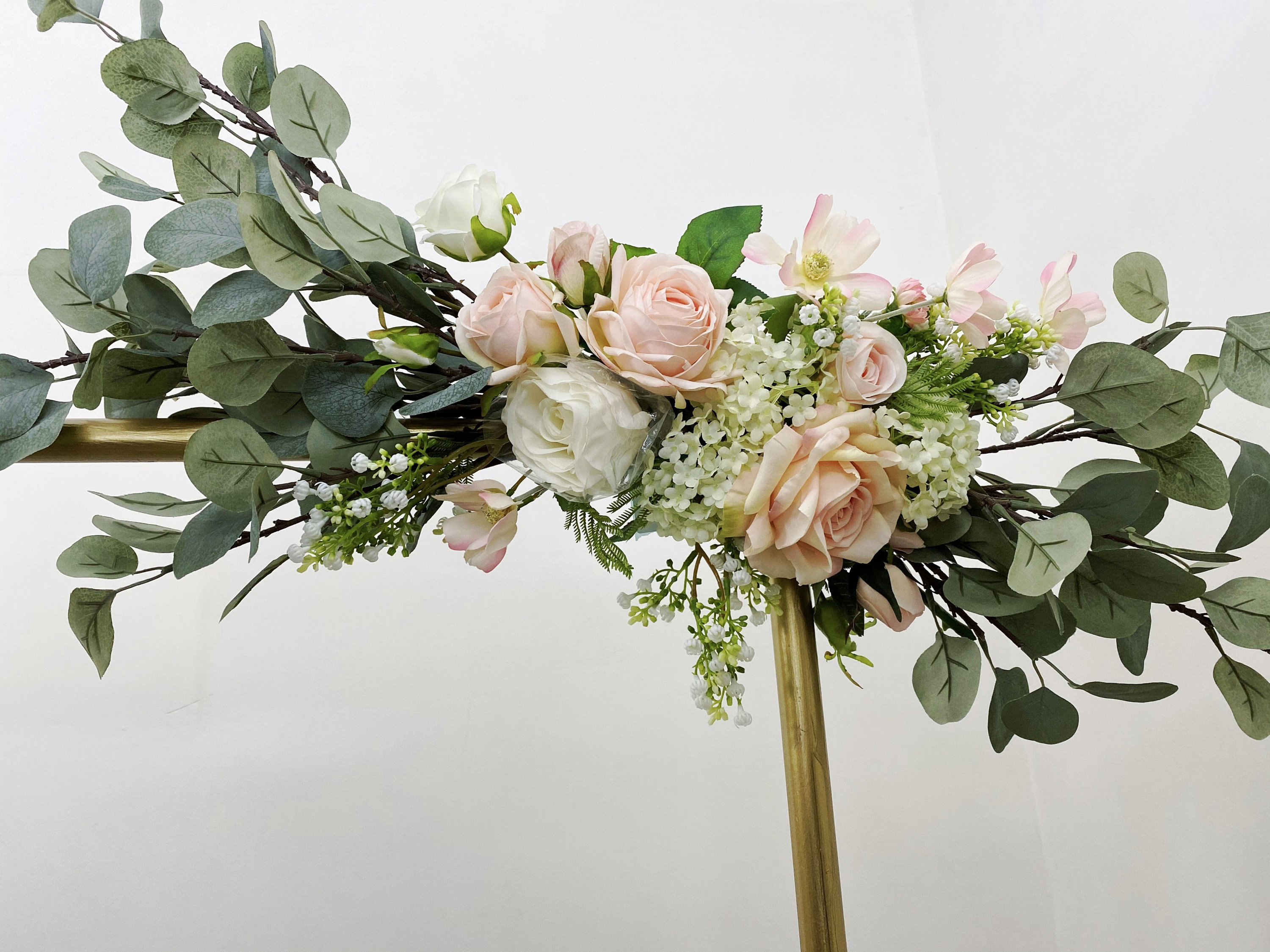 Blush Pink & White Rose Flower Swag Silk Flower Hanging Etsy