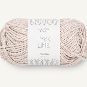 Cotton Yarn TYKK LINE Sandnes Garn Linen Yarn Viscose Yarn 50 g / 60 m Cotton Linen Yarn Summer Yarn Aran Weight Yarn Worsted Yarn