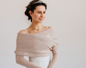 Bridal Shrug Alpaca Shawl Bolero Wedding Bolero Wrap Alpaca Wrap Shrug Bridal Bolero Cover Up