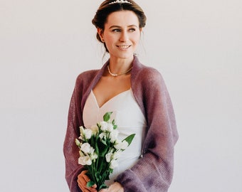 Boléro de mariée Boléro en soie et mohair Veste de mariage Boléro en soie de mohair Boléro de mariée Boléro en mohair