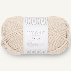Filato di lana PetiteKnit PEER GYNT Sandnes Garn Filato norvegese in pura lana 50 g / 91 m Filato di peso DK