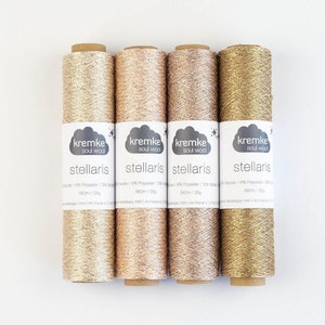 Glitter Yarn Stellaris Kremke Metallic Yarn Sparkle Yarn Glitter Thread Gold Yarn Silver Thread Shimmering Yarn