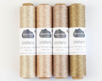 Glitter Yarn Stellaris Kremke Metallic Yarn Sparkle Yarn Glitter Thread Gold Yarn Silver Thread Shimmering Yarn