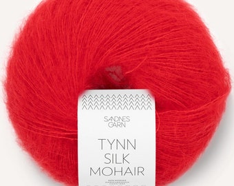 Mohairgarn TYNN SILK MOHAIR Sandnes Garn Garn Seiden-Mohairgarn 25 g / 212 m Lace-Garn Mohair-Seidengarn