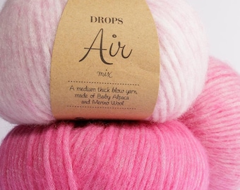 Alpaca Yarn Drops Air Alpaca Yarn Natural Yarn Alpaca Wool Yarn Art Yarn Alpaca Fiber Knitting Yarn