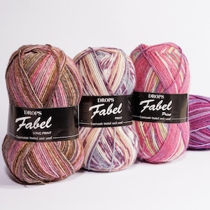 Sockenwolle Farbverlaufsgarn Superwash Garn Ombre Garn Naturfasergarn Fingering Garn DROPS Fabel Sockenwolle