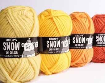 Wool Yarn Drops Snow Super Bulky Yarn Giant Yarn Pure Wool Thick Yarn Felting Yarn Knitting Yarn Feltable Yarn