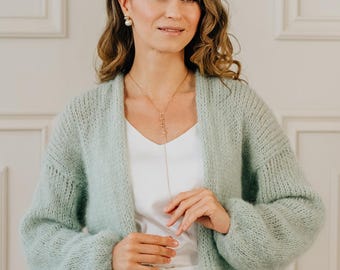 Alpaca Cardigan Merino Wool Sweater Green Cardigan Alpaca Sweater Women Oversized Cardigan Green Sweater Alpaca Wool Jacket Fluffy Cardigan