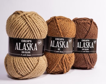 Wool Yarn DROPS Alaska Sock Yarn Natural Fiber Yarn Art Yarn Aran Weight Yarn
