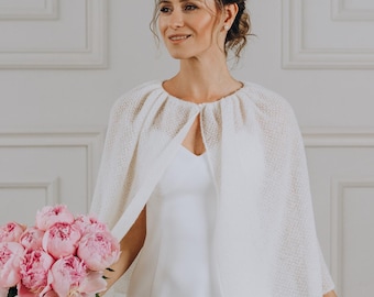 Wedding Capelet Sheer Shawl Greek Cape Dress Shawls Wedding Wrap Alpaca Shawl Bridal Cape Bridesmaid Shawl White Capelet