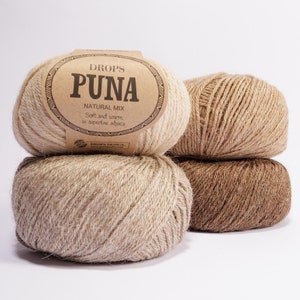 Alpaca Yarn Drops Puna Alpaca Pure Alpaca Wool Sock Yarn Alpaca Scarf yarn Natural Fiber Yarn DK Yarn