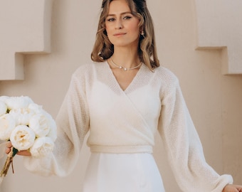 Wedding Jacket Alpaca Cardigan Bridal Sweater White Jacket Wedding Wrap Alpaca Sweater Bridal Pullover White Sweater Women