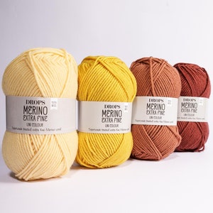 Merino Yarn Drops extrafeine Merinowolle Sockenwolle Superwash Garn DK Yarn Art Yarn