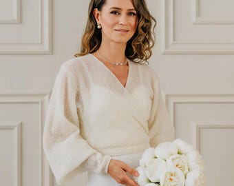Wedding Jacket Alpaca Cardigan Bridal Sweater White Jacket Wedding Wrap Alpaca Sweater Bridal Pullover White Sweater Women