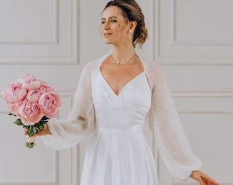 White Bolero Wedding Jacket Bridal Shrug Bolero Wedding Cover up White Jacket Bolero Bridal Sweater Mohair Bolero Bridal Wrap Bolero