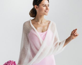 Bridal Tulle Cover Up, Blush Pink Wedding Bolero Custom