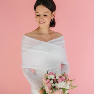 White Shrug Bolero Bridal Cover up White Jacket Wedding Bolero White Shawl Wedding Stole White Cover up Bridal Wrap