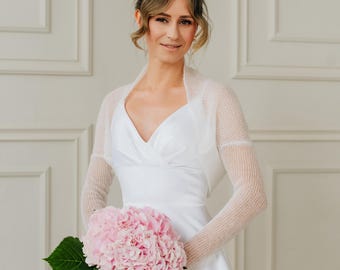 Bridal Wrap White Bolero Wedding Cover Up White Jacket Bridal Wrap White Shrug Bolero Wedding Cardigan Mohair Bolero