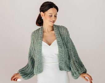 Veste en alpaga pour femme, cardigan de mariée, pull en soie d'alpaga, enveloppe de mariage, veste en alpaga en soie, cardigan aviateur, veste de mariée