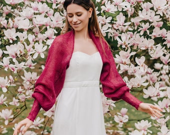Wedding Shrug Bolero Mohair Bolero Bridal Wrap Mohair Cover Up Wedding Jacket Mohair Shrug Bridal Bolero