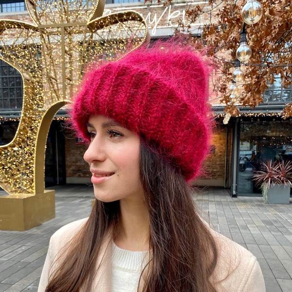 Red Knit Hat - Etsy