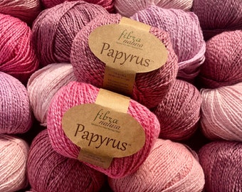 Cotton Silk Yarn Fibra Natura Papyrus Yarn Cotton Yarn Silk Blend Yarn Crochet Yarn Summer Yarn