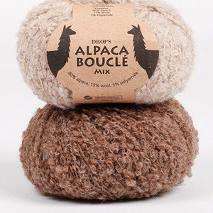 DROPS Yarn Alpaca Boucle Yarn Drops Alpaca Loop Yarn Soft Alpaca Yarn Alpaca Wool Natural Fiber Yarn