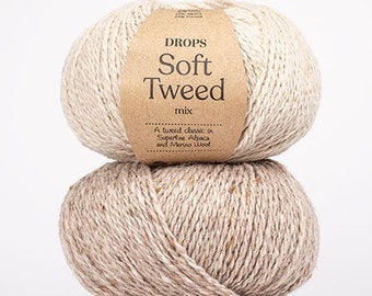 DROPS Soft Tweed Wolle Garn Superfine Alpaka DK Wolle Merino Wolle Viskose Garn