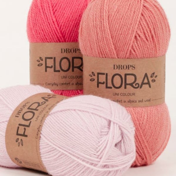 Alpaca Yarn DROPS Flora Alpaca Wool Yarn Sock Yarn Knitting Wool Art Yarn Alpaca Natural Fiber Alpaca Socks yarn