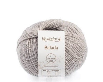 Merino Wool Silk Yarn Rosarios4 Balada 50g / 140 m / 153 yards Merino Wool Yarn Silk Knitting Yarn DK yarn
