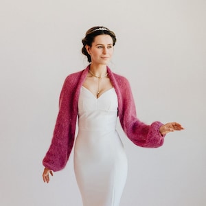 Wedding Bolero Shrug Wool Jacket Women Bridal Wrap Bolero Wedding Cover up Mohair Bridal Cape