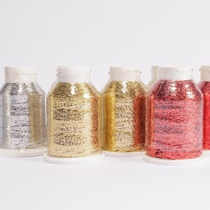 Metallic Yarn Drops Glitter Yarn Art yarn Lurex Thread Sparkle Yarn Lurex Yarn Crochet Thread Shiny Yarn Silver Yarn Brocade Yarn
