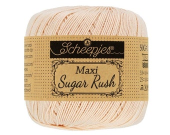 Hilo de algodón Scheepjes Maxi Sugar Rush 50 g/280 m Hilo de algodón mercerizado Hilo de algodón para crochet Hilo mercerizado