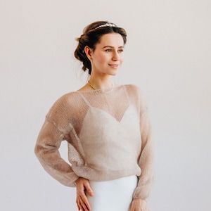 Mohair Silk Sweater Bridal Sweater Mohair Silk Jacket Bridal Shrug Mohair Silk Pullover Bridal Top