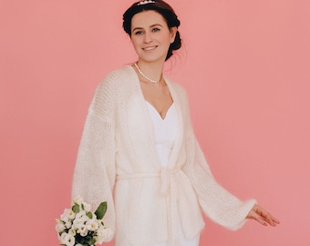 Bridal Jacket Mohair Cardigan Wedding Sweater Wool Jacket Women Wedding Cardigan Mohair Jacket