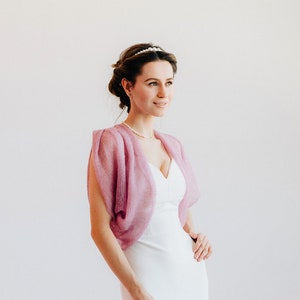 Mohair Silk Bolero Wedding Wrap Mohair Silk Jacket Bridal Cover Up Mohair Bolero Shrug Bridal Bolero Jacket