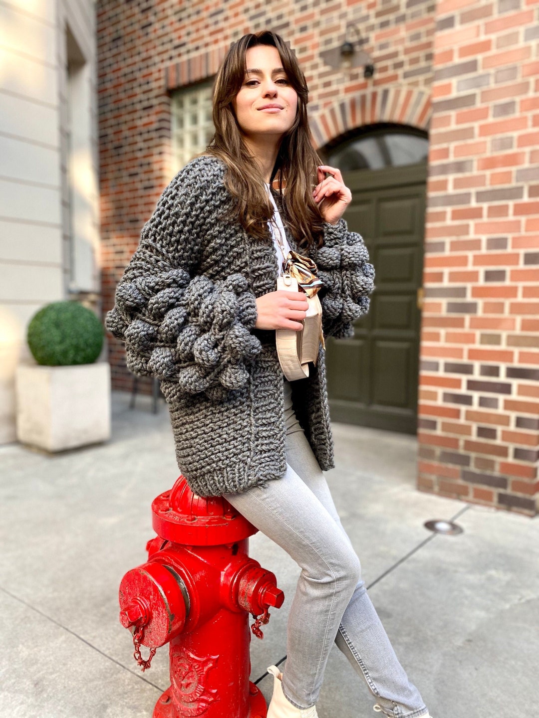 Knit Cardigan Outfit Grauer Cardigan Gray Cardigan Women Oversized