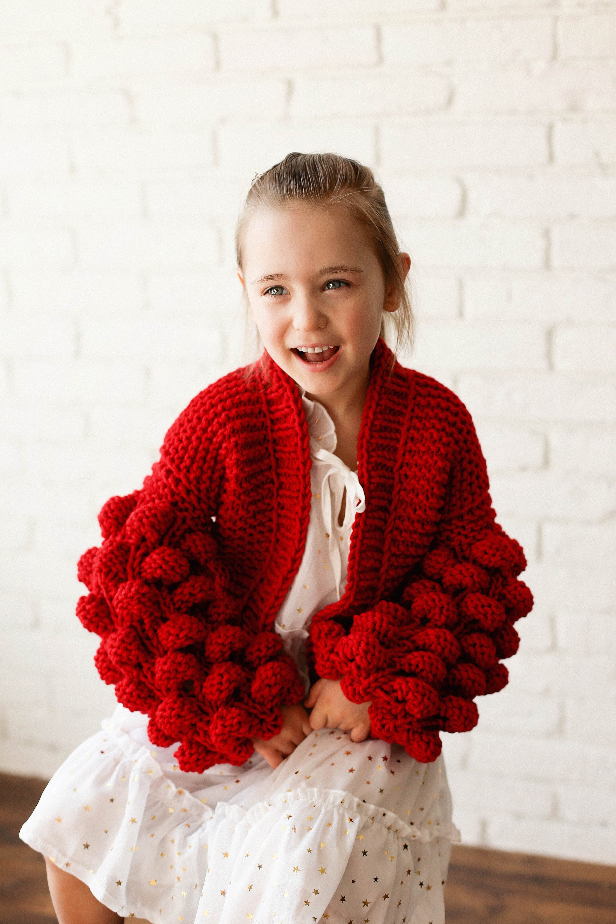 Red Kids Sweater Family Outfits Baby Girl Cardigan Mommy and Etsy