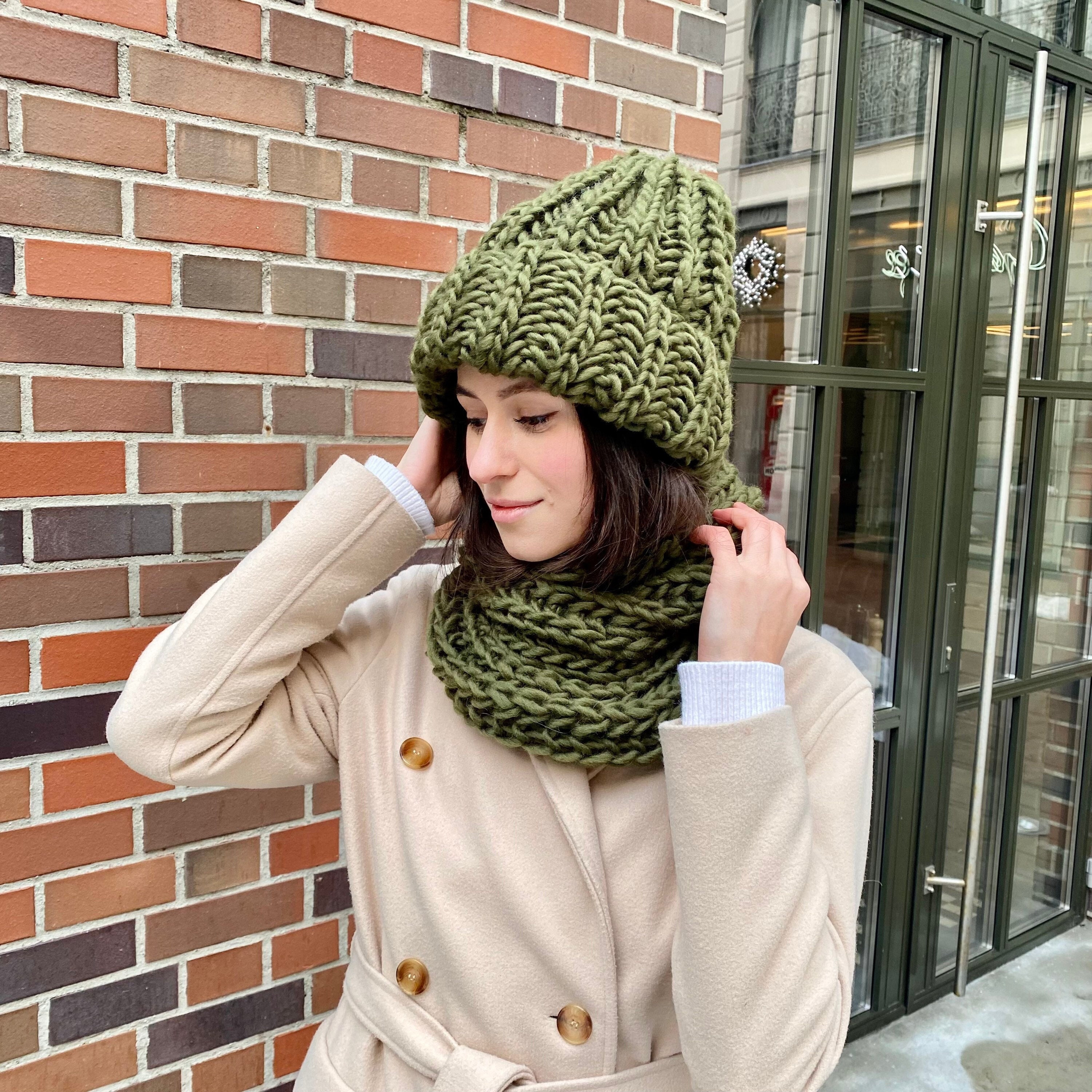 Green hat and best sale scarf