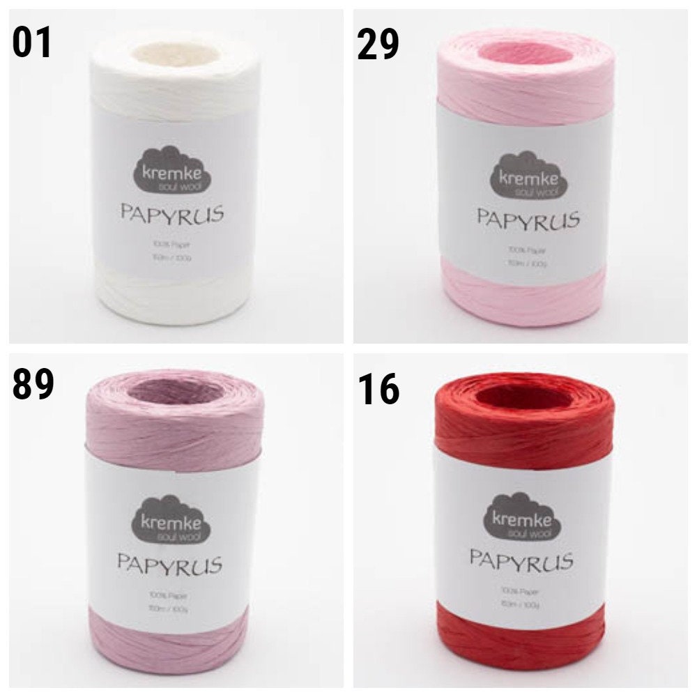 Raffia Yarn Kremke Papyrus Paper Yarn Raffia Cord 100g / 153m