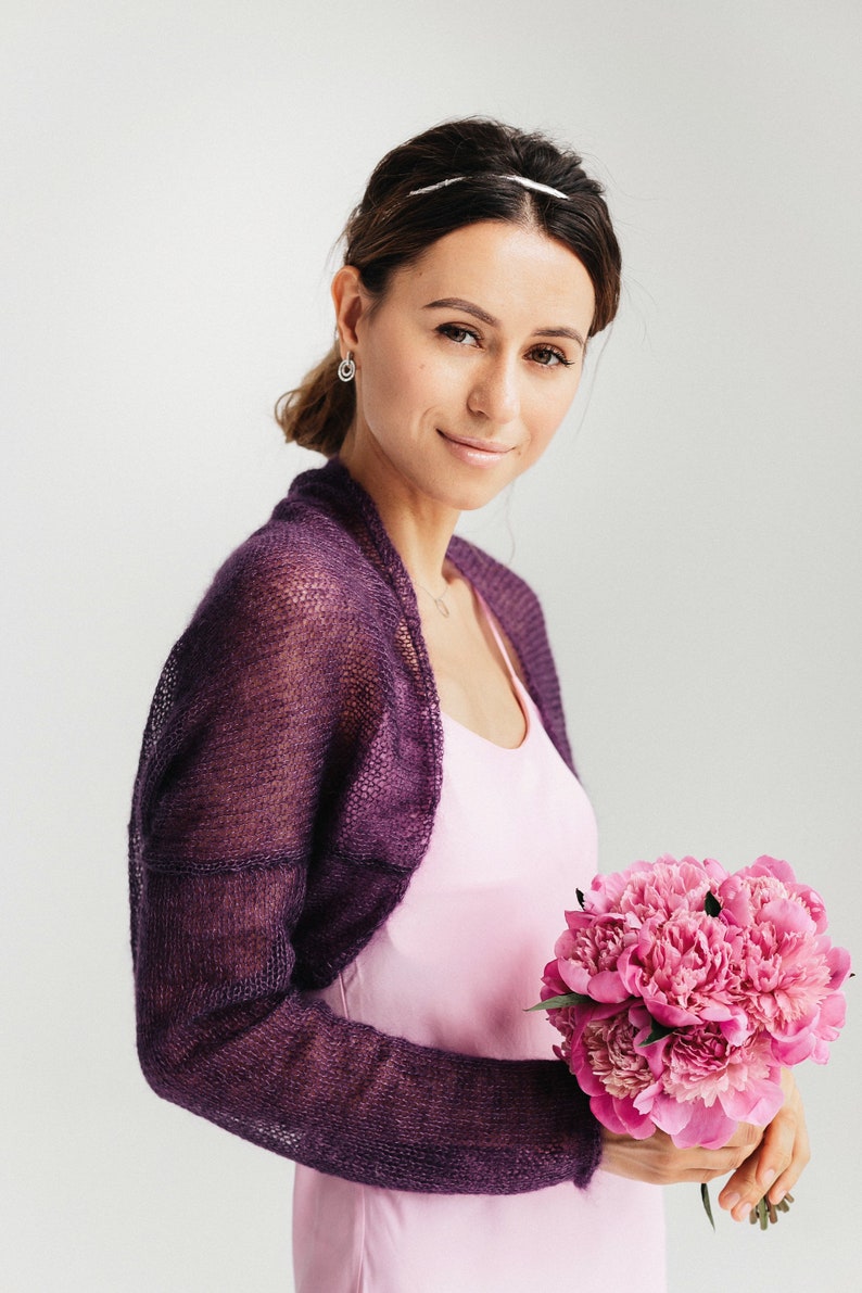 Wedding Bolero Shrug Women Mohair Silk Bolero Bridal Sweater Etsy