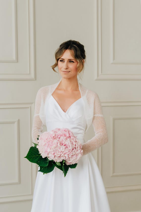 Bridal Wrap White Bolero Wedding Cover Up White Jacket Bridal Wrap White Shrug Bolero Wedding Cardigan Mohair Bolero