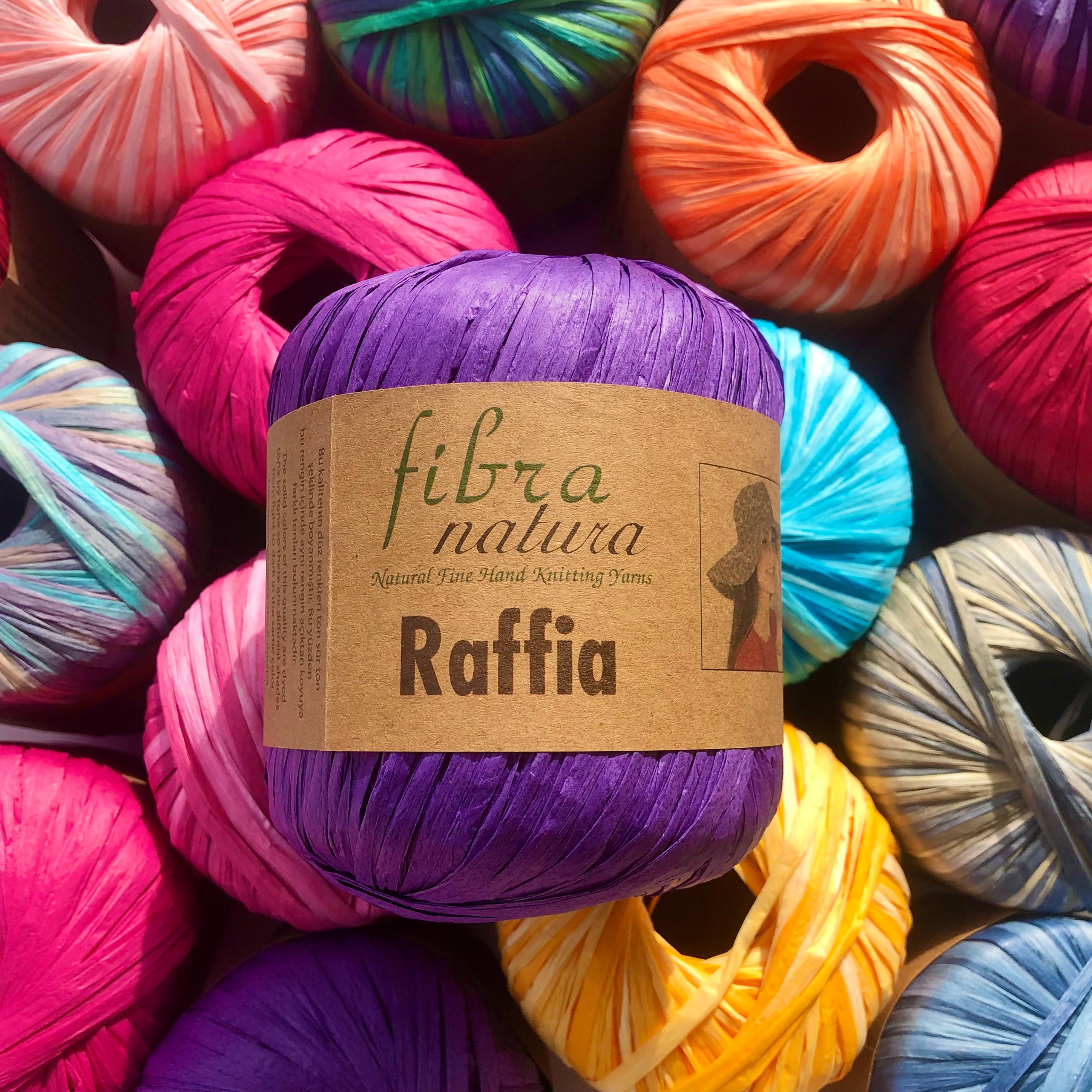 Fibra Natura 40 g Raffia Paper Yarn, Purple - 116-08 - Hobiumyarns