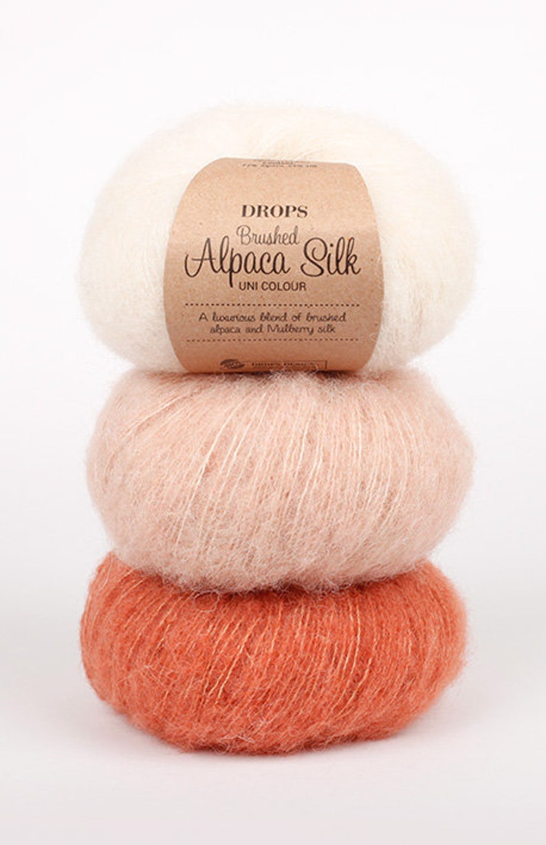 Alpaca Yarn DROPS Brushed Alpaca Silk Lace Yarn Art Yarn Silk Etsy UK