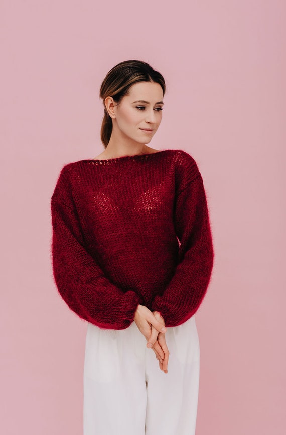 Alpaka Pullover Oversize Pullover Wolle Alpaka Pullover Damen - Main Image