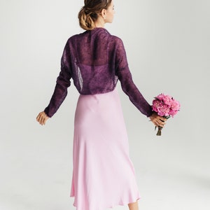 Bruiloft Bolero Bolero Dames Mohair Zijde Bolero Bruidstrui Wrap Mohair Bolero Bruiloft Jas Mohair Cover Up afbeelding 3