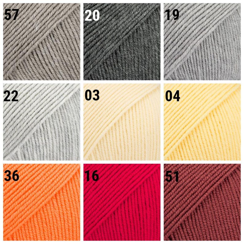 Gocce di filato merino Baby Merino Filato di lana merino extra fine Filato per neonati Filato per calze Filato per maglieria trattato superwash immagine 3